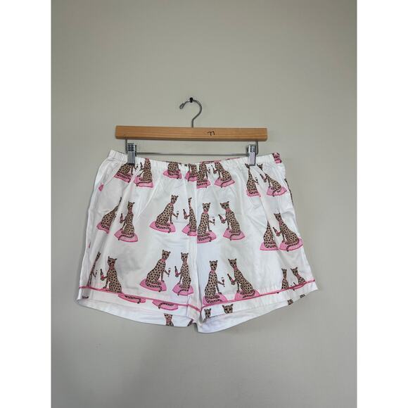 NWT Toss Animal Print Button-Down Pajama Set Short Sleepwear Pink Size: Large - Picture 6 of 6